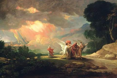 Benjamin West (1810): Lot flieht aus Sodom