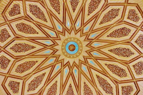 Innenkuppel der Prophetenmoschee in Medina