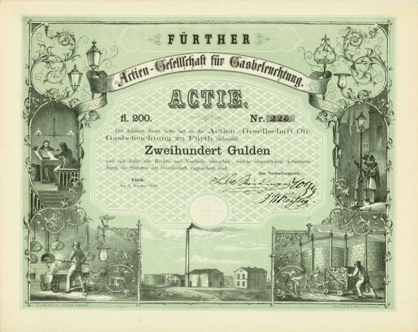 AG für Gasbeleuchtung zu Fürth 1858