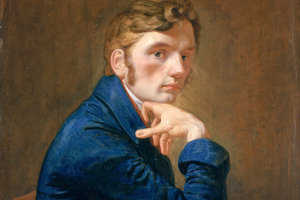 Philipp Otto Runge: Selbstbildnis in blauem Rock (1805) (Ausschnitt)