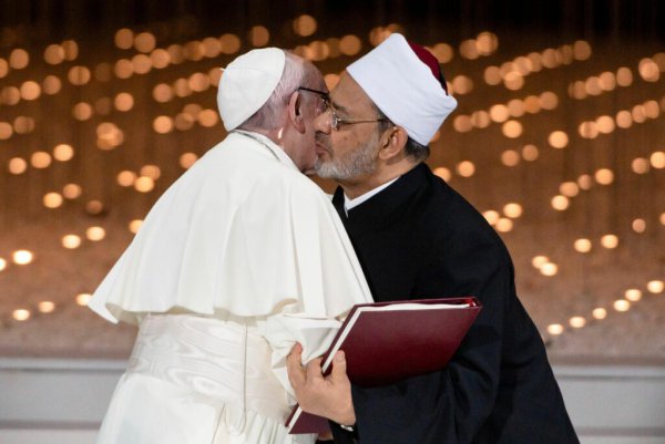 Papst Franziskus und Großimam Ahmad Mohammad Al-Tayyeb